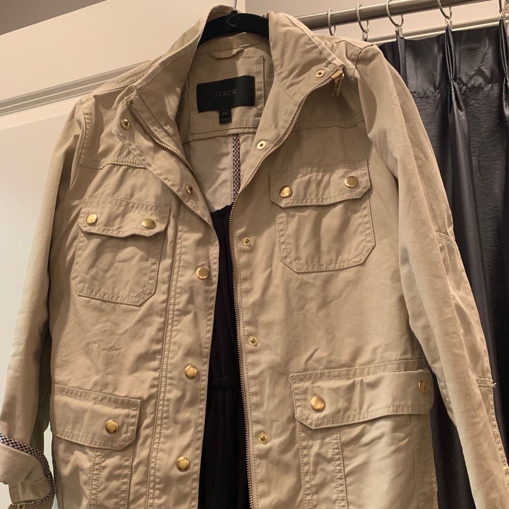 JCrew Medium Petite tan field jacket